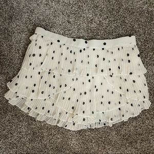 Zara black and white polka dot skirt NWOT